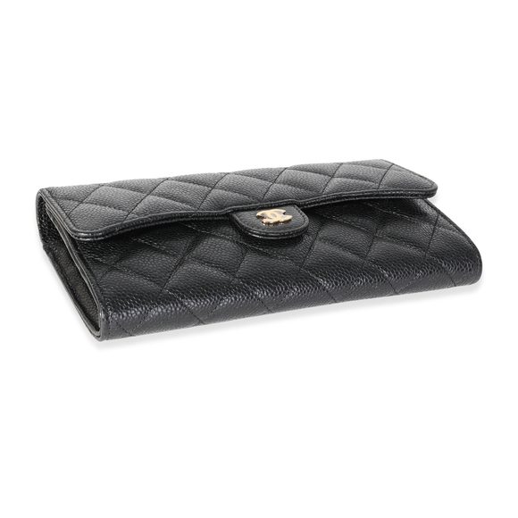 Chanel Black Quilted Caviar Classic Wallet - Picture 4 of 7